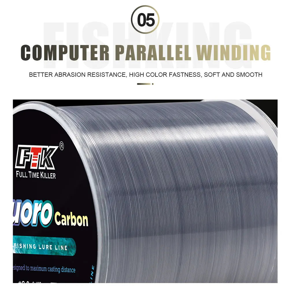 300m 500m Fluorocarbon Coating Fishing Line