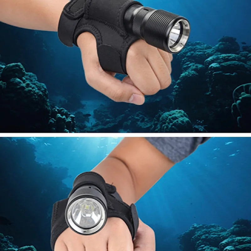 Nylon202 1 Scuba Diving Flashlight Gloves Underwater Photography Equipment For Hunting Water Sports 4 Models  Diving Flashlight