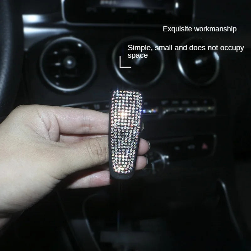 Sun Visor Mount Sunglasses Clip Holder Rhinestone Bracket Portable Sunglasses Car Crystal Clip Decoration Accessories Women Gift