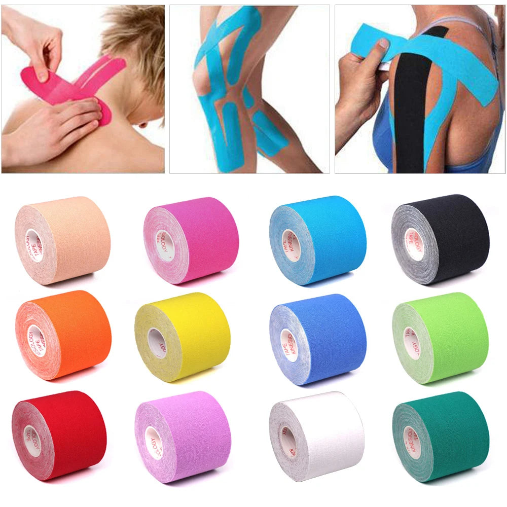 5 Size Kinesiology Tape Athletic ElastoSport Recovery Tapeplast Sport Recovery Strapping Gym Waterproof Tennis Muscle Pain Relief Bandag