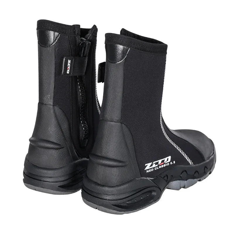 Neoprene Dive Boots with Side Zipper