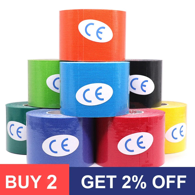 5 Size Kinesiology Tape Athletic ElastoSport Recovery Tapeplast Sport Recovery Strapping Gym Waterproof Tennis Muscle Pain Relief Bandag