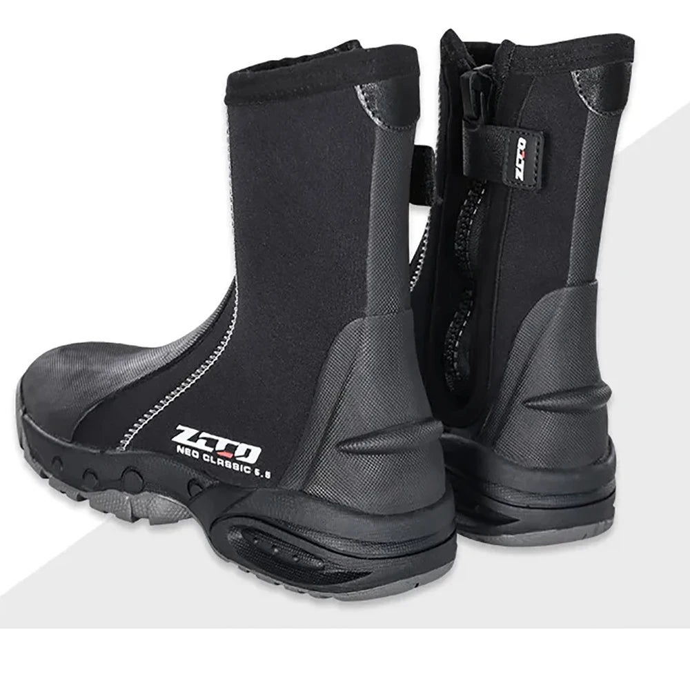 Neoprene Dive Boots with Side Zipper