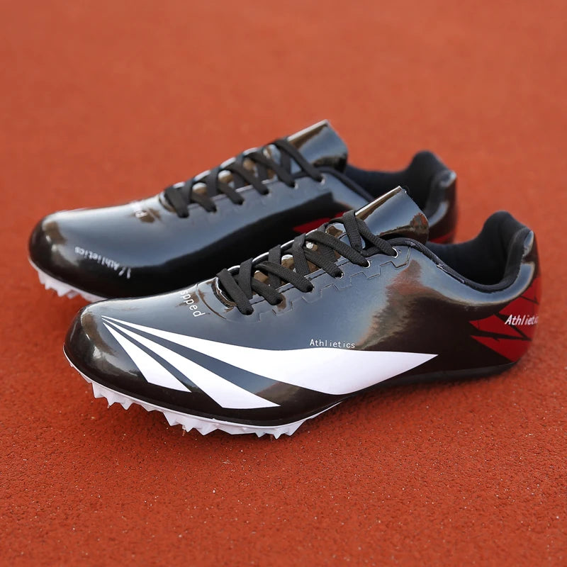 Sports Shoes for Men and Women Lace Up Lightweight Sports Spikes Outdoor Sports Shoes Pro Track and Field Sprint Shoes Men